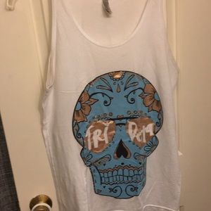 ΔΔΔ Medium American Apparel Skull Tank top